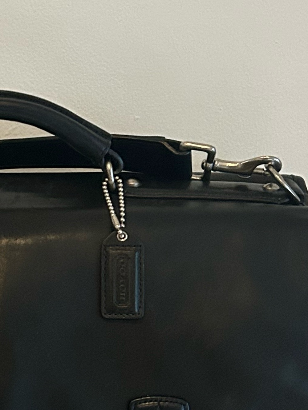 Coach Metropolitan Black Leather Briefcase Messenger Laptop Bag F6455 - Picture 13 of 14